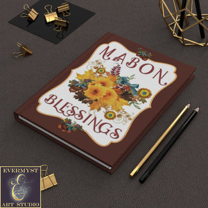 Hardcover Journal Mabon Fall Autumn Equinox Pagan Blank Book