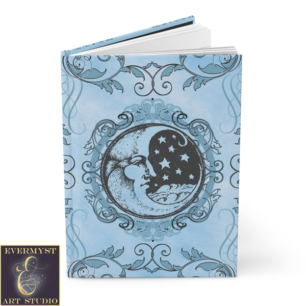 Hardcover Journal Moon And Stars Celestial Blank Book