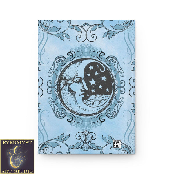 Hardcover Journal Moon And Stars Celestial Blank Book