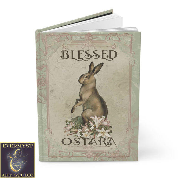 Hardcover Journal Ostara Rabbit Hare Spring Pagan Wicca Blank Book