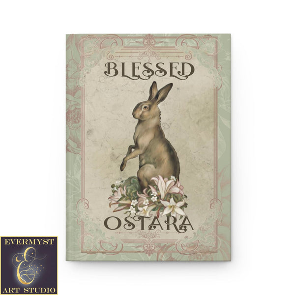 Hardcover Journal Ostara Rabbit Hare Spring Pagan Wicca Blank Book