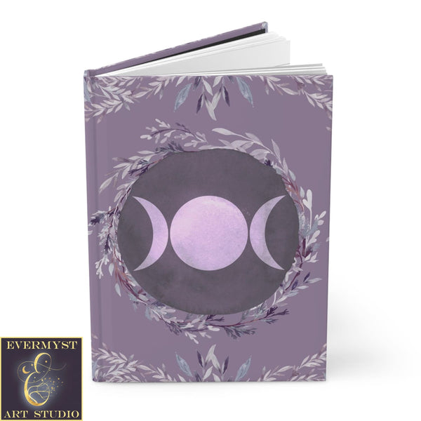 Hardcover Journal Purple Triple Moon Goddess Blank Book