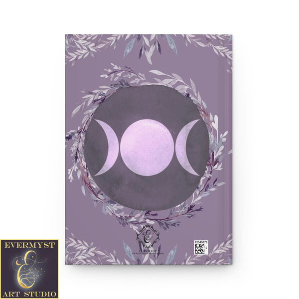 Hardcover Journal Purple Triple Moon Goddess Blank Book