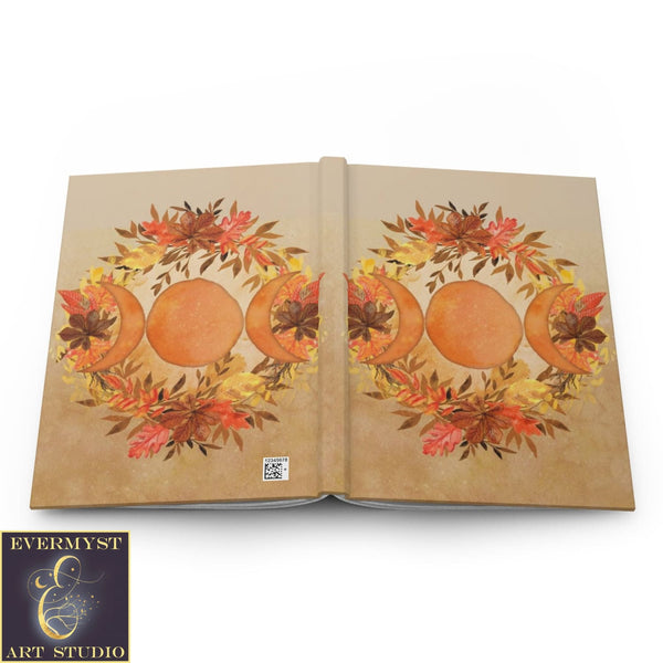 Hardcover Journal Triple Moon Samhain Fall Wicca Pagan Blank Book