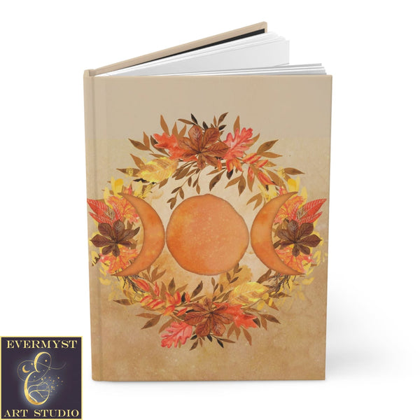 Hardcover Journal Triple Moon Samhain Fall Wicca Pagan Blank Book