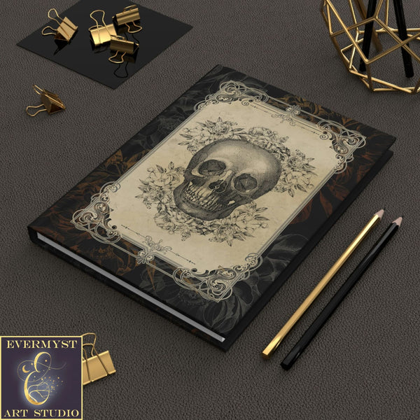 Hardcover Journal Victorian Gothic Vintage Skull Blank Book