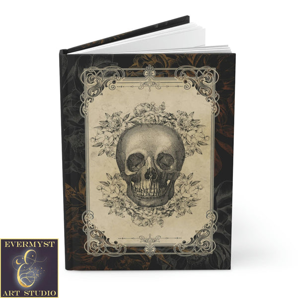 Hardcover Journal Victorian Gothic Vintage Skull Blank Book