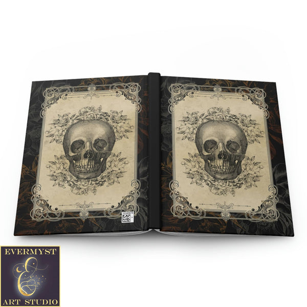 Hardcover Journal Victorian Gothic Vintage Skull Blank Book