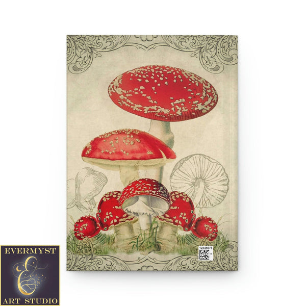 Hardcover Journal Vintage Botanical Mushrooms Blank Book