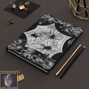 Hardcover Journal Vintage Spiders Gothic Halloween Samhain Blank Book