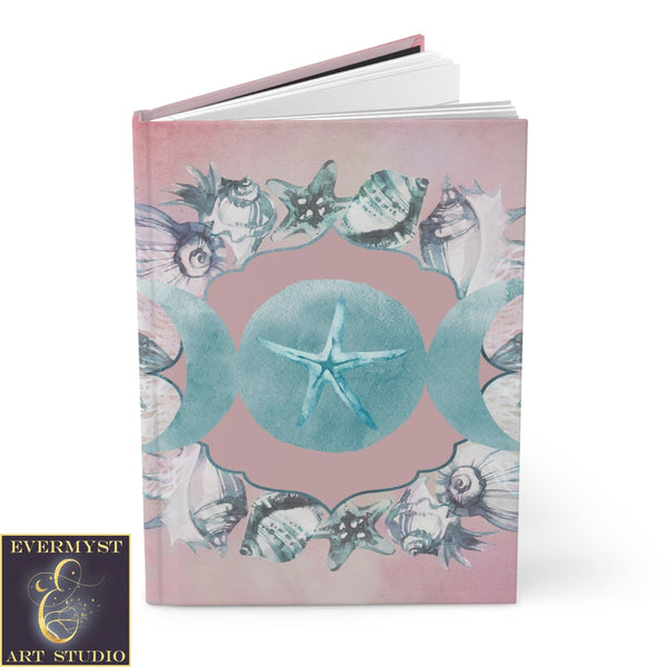 Hardcover Journal Water Witch Sea Triple Moon Goddess Blank Book