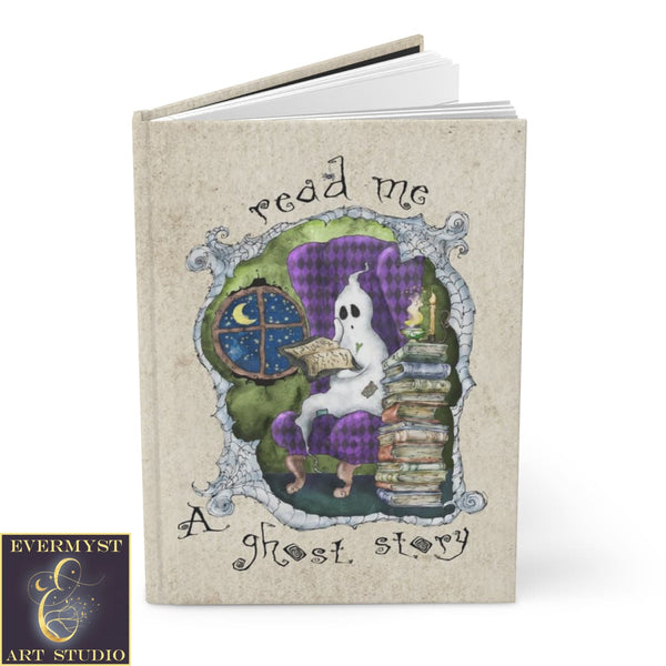 Hardcover Journal Whimsical Ghost Cute Spooky Blank Book