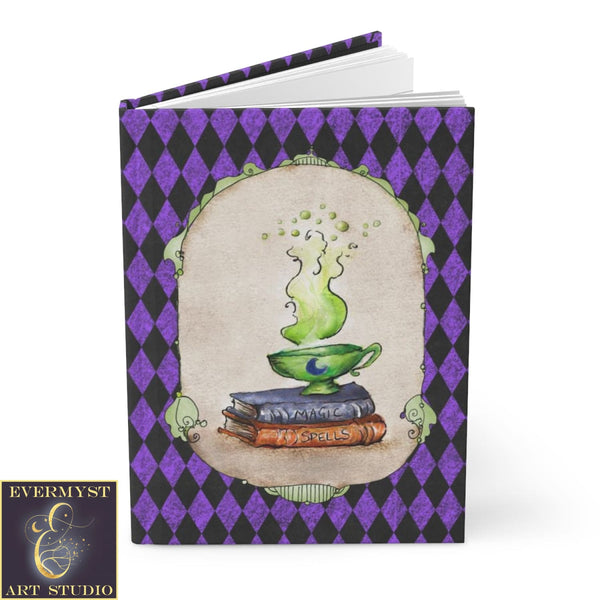 Hardcover Journal Witch Magic Spells Cute Whimsical Blank Book