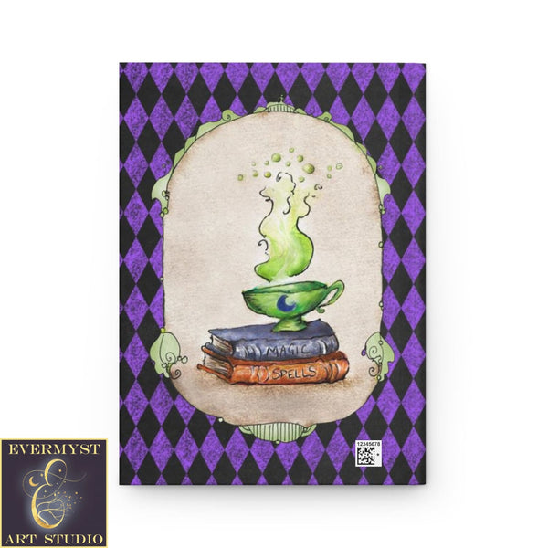 Hardcover Journal Witch Magic Spells Cute Whimsical Blank Book