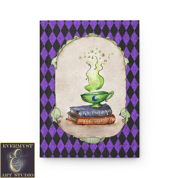 Hardcover Journal Witch Magic Spells Cute Whimsical Blank Book