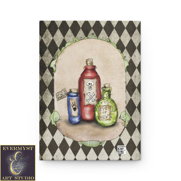 Hardcover Journal Witch Potion Bottles Cute Blank Book