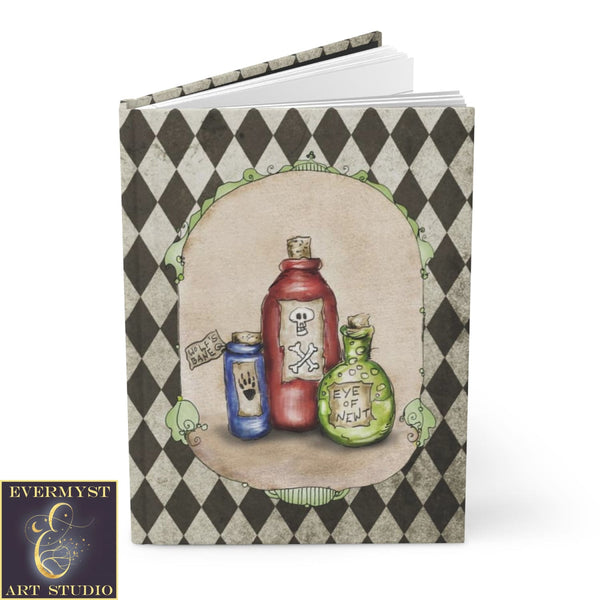 Hardcover Journal Witch Potion Bottles Cute Blank Book