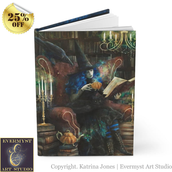 Hardcover Journal Witch Tea Victorian Gothic Halloween Blank Book