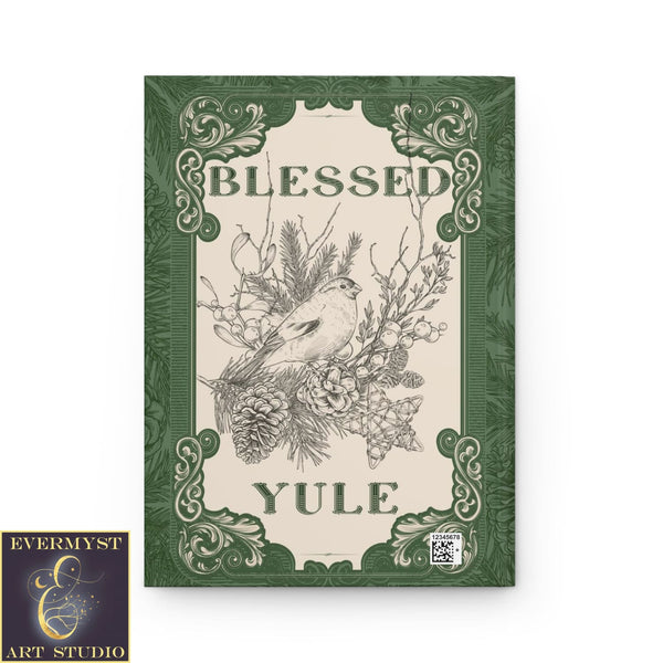 Hardcover Journal Yule Blessed Nature Pagan Witch Winter Solstice Blank Book