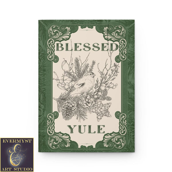 Hardcover Journal Yule Blessed Nature Pagan Witch Winter Solstice Blank Book