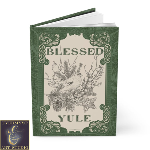 Hardcover Journal Yule Blessed Nature Pagan Witch Winter Solstice Blank Book