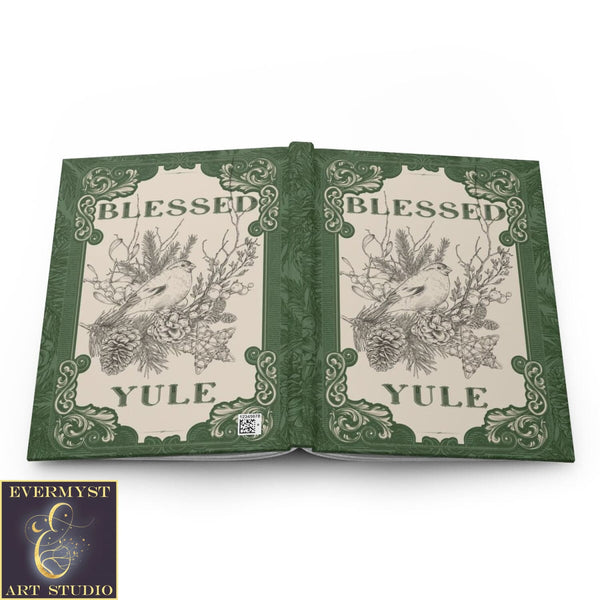 Hardcover Journal Yule Blessed Nature Pagan Witch Winter Solstice Blank Book