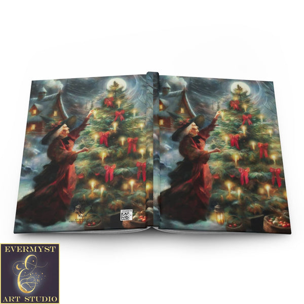 Hardcover Journal Yule Witch Winter Solstice Blank Book