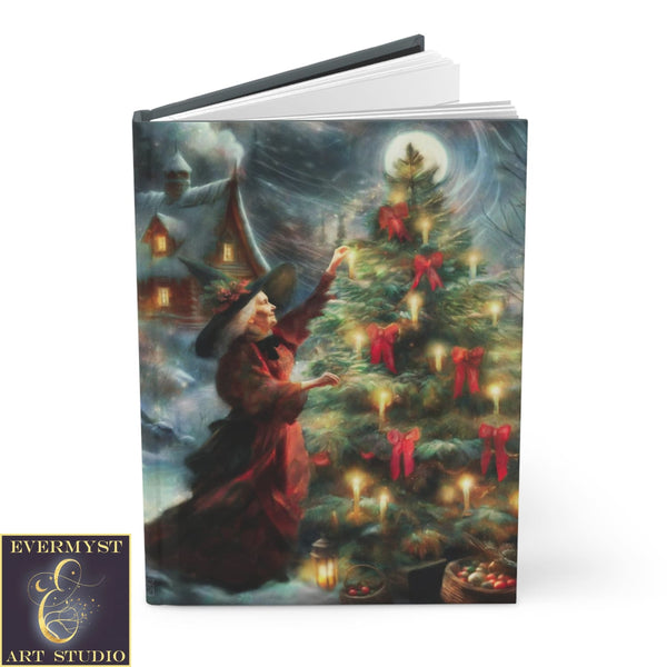 Hardcover Journal Yule Witch Winter Solstice Blank Book