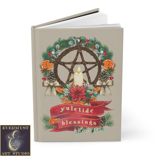 Hardcover Journal Yuletide Blessings Christmas Blank Book