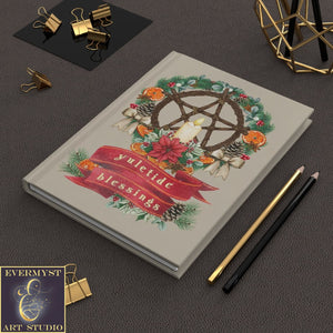 Hardcover Journal Yuletide Blessings Christmas Blank Book