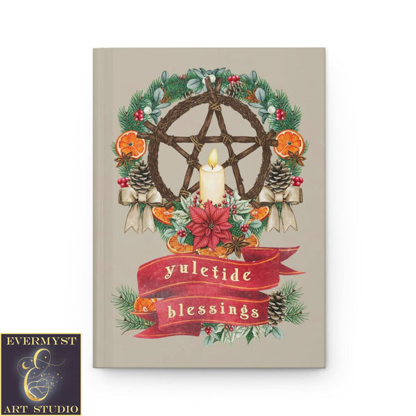 Hardcover Journal Yuletide Blessings Christmas Blank Book