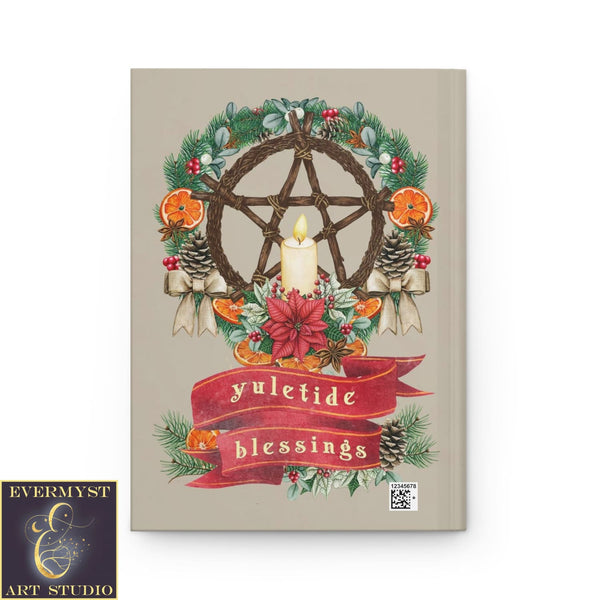 Hardcover Journal Yuletide Blessings Christmas Blank Book