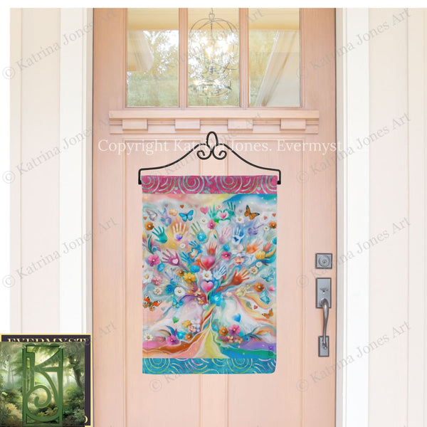 Hearts Hands Diversity Garden Yard Banner Flag Flag