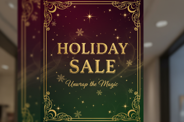 holiday sale sign