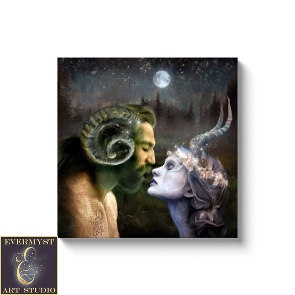 Horned God Canvas Art Fantasy Print Goddess Mythic