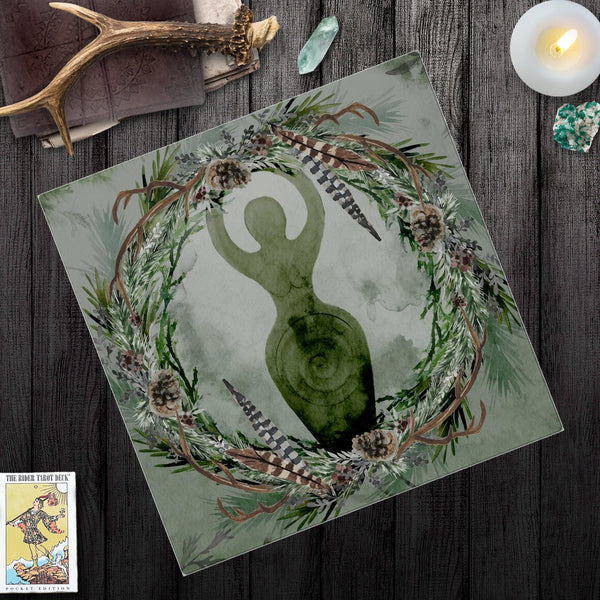 Goddess Altar Cloth - Nature Inspired Wicca And Pagan Decor Square