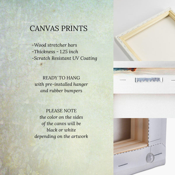 a picture of canvas prints with instructions for how to use them