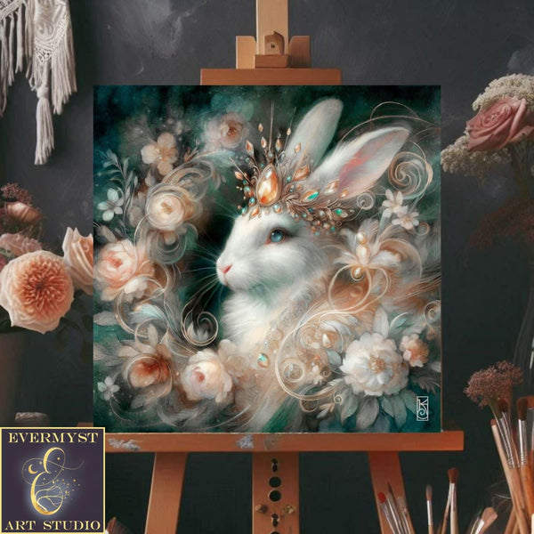 Enchanted Animal Spirit Rabbit Painting Art Print