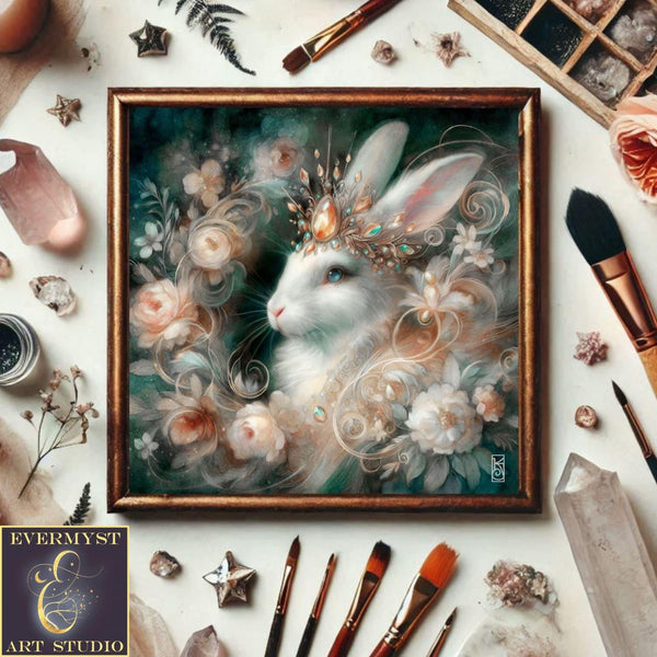 Enchanted Animal Spirit Rabbit Painting Art Print