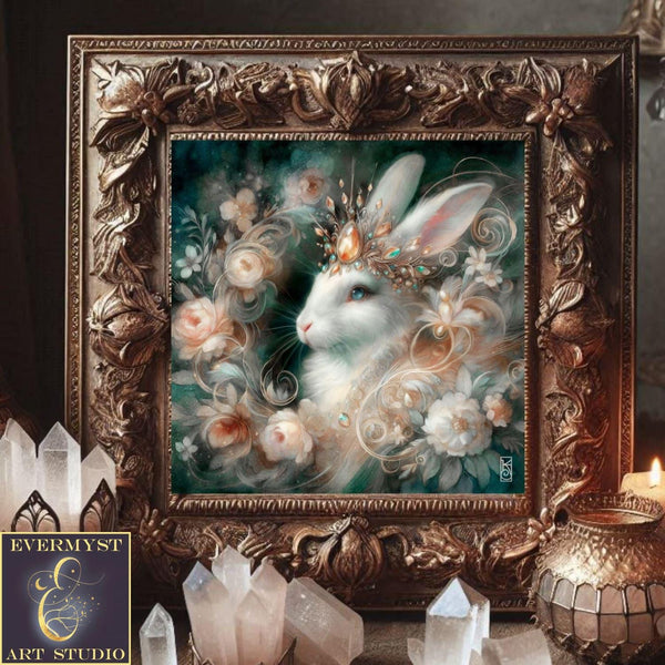 Enchanted Animal Spirit Rabbit Painting Art Print