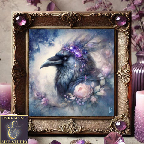 Enchanted Animal Spirit Raven Painting Art Print