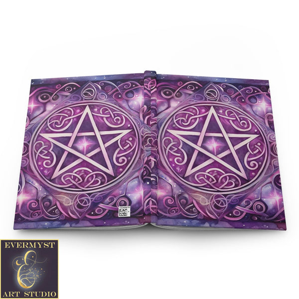 Journal Hardcover Note Book Element Of Spirit Pentacle Wicca Pagan Witch Ruled Blank Writing