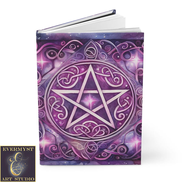 Journal Hardcover Note Book Element Of Spirit Pentacle Wicca Pagan Witch Ruled Blank Writing