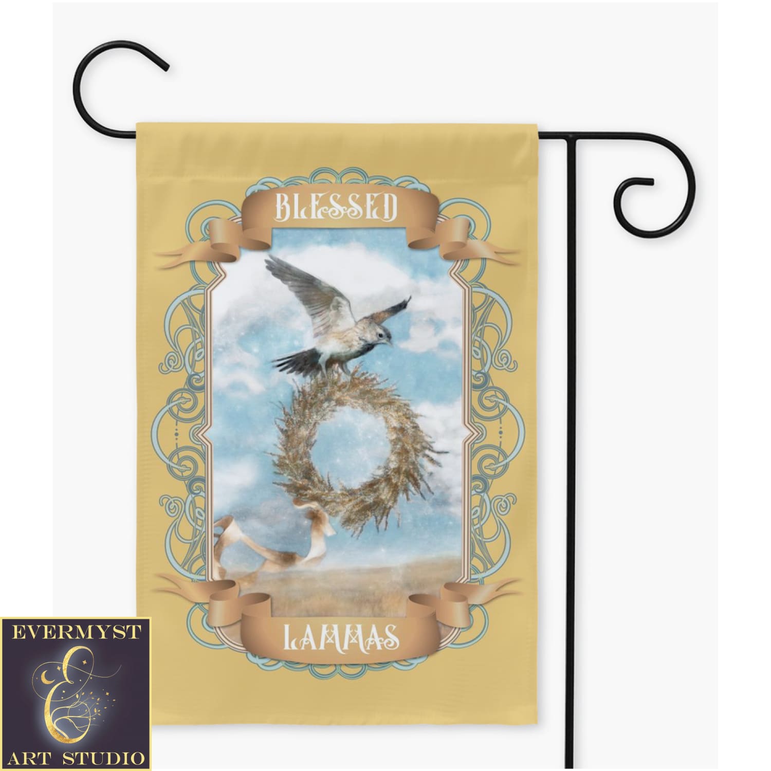 Lammas Lughnasadh Garden Flag - Vintage Wicca Pagan Altar Decor 12X18 Inch / Single