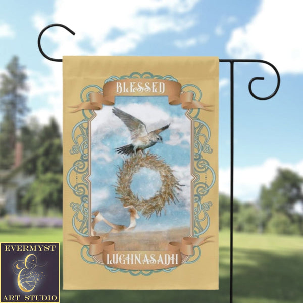 Lammas Lughnasadh Garden Flag - Vintage Wicca Pagan Altar Decor