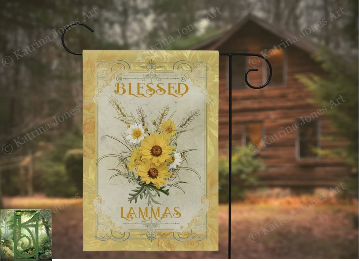 Lammas Garden Flag - Wicca Witch Pagan Yard Banner