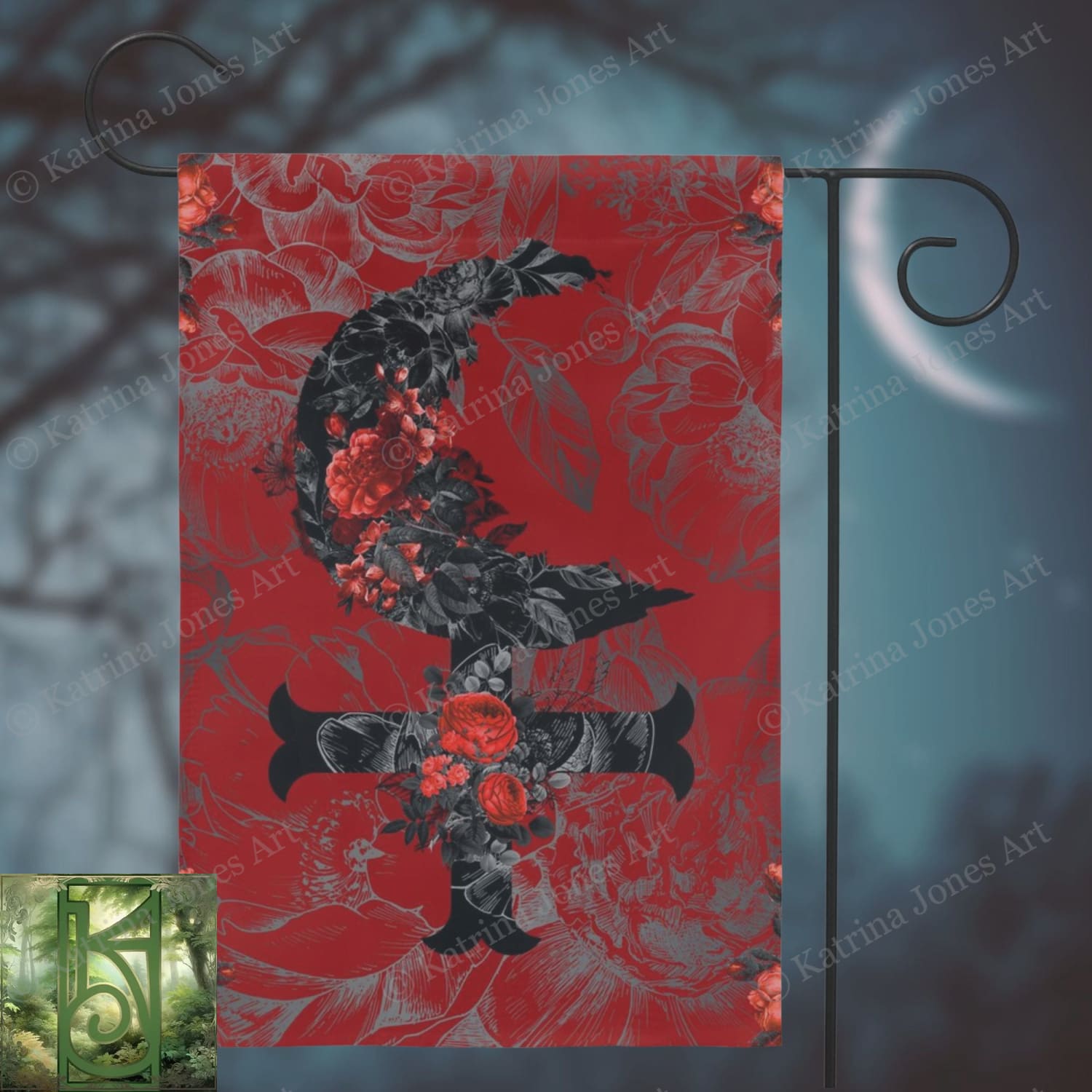 Lilith Symbol Garden Flag