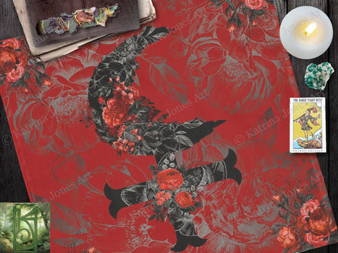 Altar Cloth - Lilith Goddess Witch Tarot Reading Mat Square