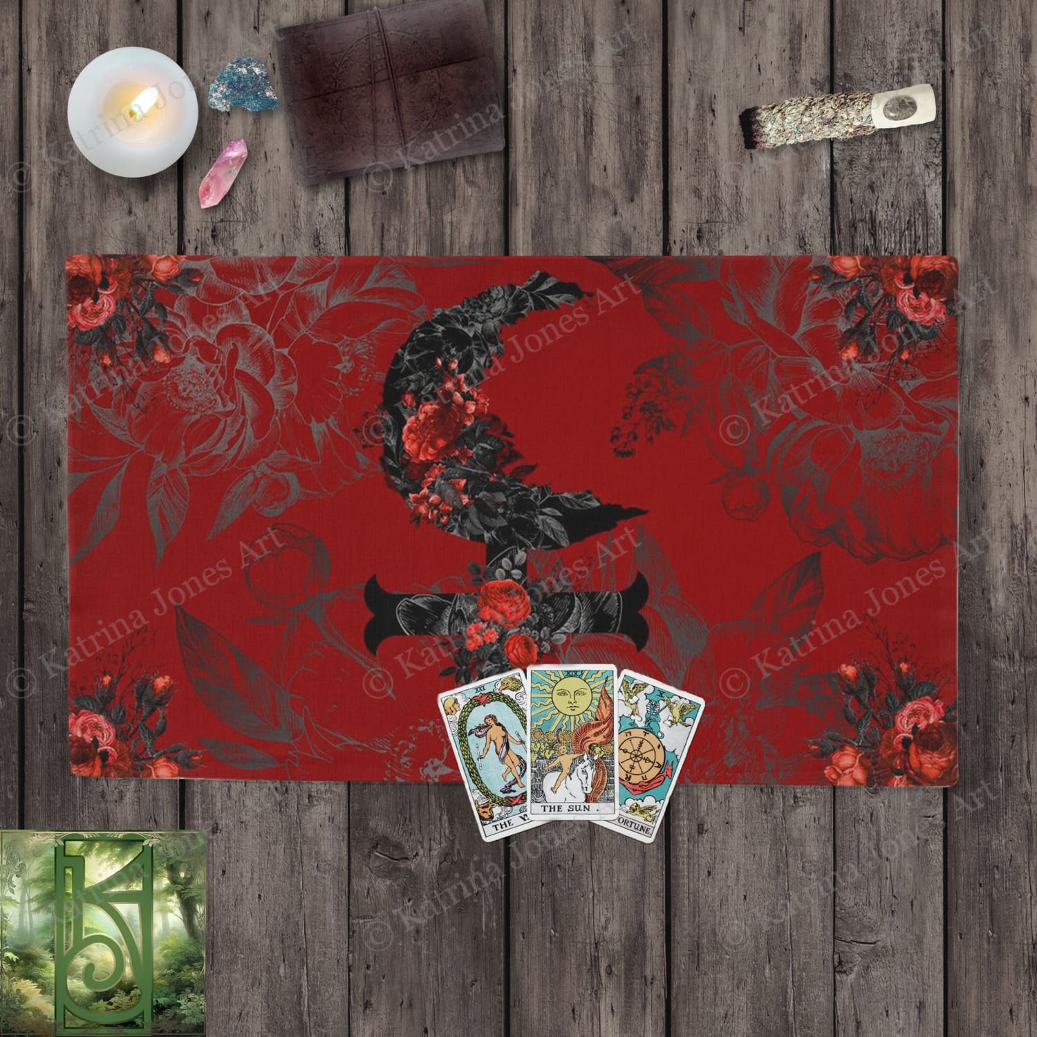 Altar Cloth Tarot Lilith Goddess Symbol Decor Rec