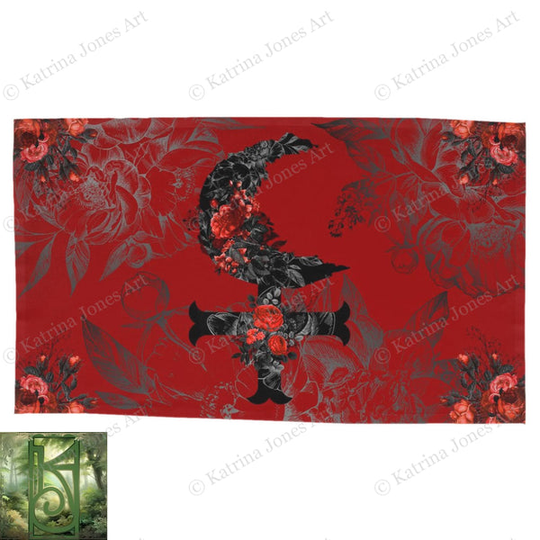 Altar Cloth Tarot Lilith Goddess Symbol Decor Rec